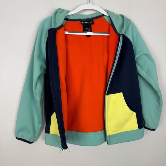 Burton Snowboard Zip Up Sweatshirt Jacket Small Boys Kids Waterproof Sz 5/6 - Picture 3 of 13